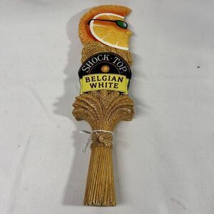Shock Top Pub Tap Handle Belgian White Beer Breweriana 12” Orange Mohawk